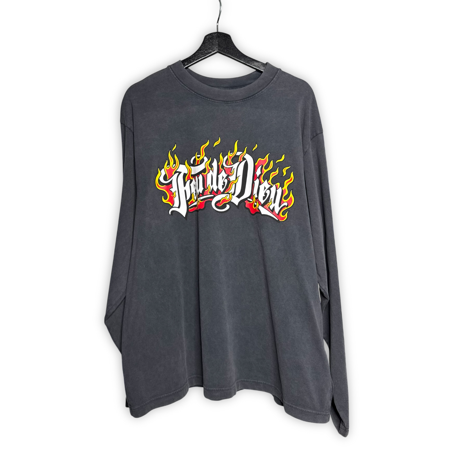 Feu de Dieu "Fire of God" Long Sleeve | Yeezy Gap Balenciaga Rework | Dark Grey
