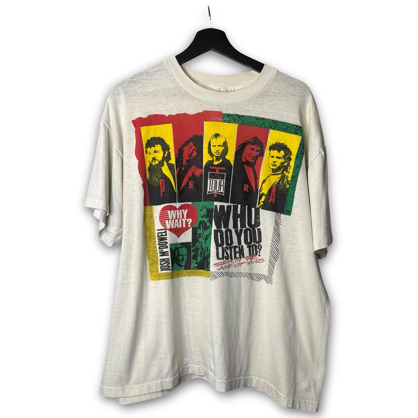Vintage 1989 Petra x Josh McDowell Why Wait? Welsh Auditorium T-Shirt XL Boxy Fit