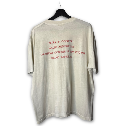 Vintage 1989 Petra x Josh McDowell Why Wait? Welsh Auditorium T-Shirt XL Boxy Fit