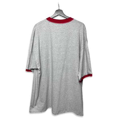 Feu de Dieu Ringer Tee | Vintage Delta Heavyweight | Heather Grey & Red