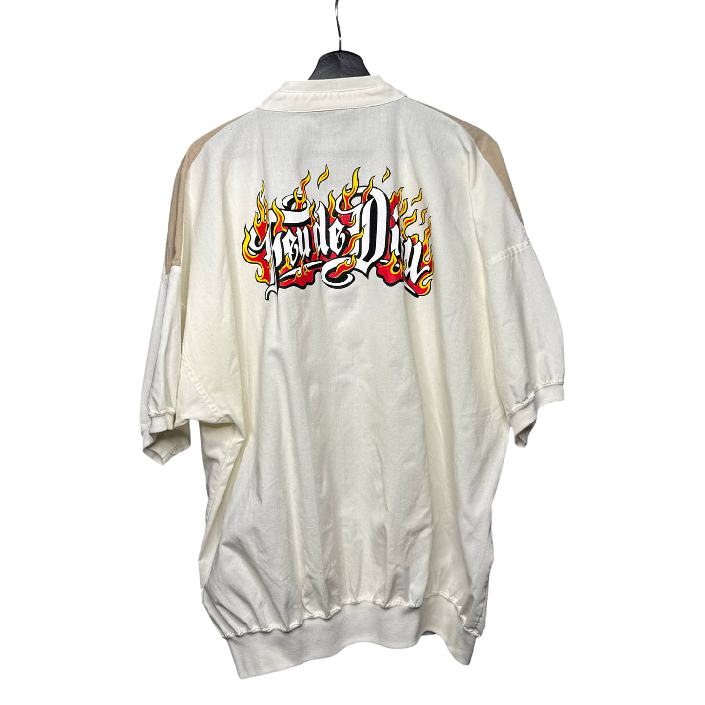 Vintage Oakton Henley "Feu de Dieu" Textured Knit Zip Pockets