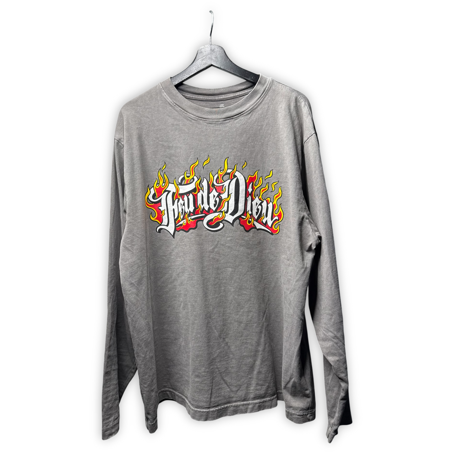 Feu de Dieu "Fire of God" Long Sleeve | Yeezy Gap Balenciaga Rework | Light Grey