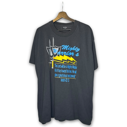 Vintage 90s Mighty Warriors Jesus T-Shirt XL Isaiah 42:13