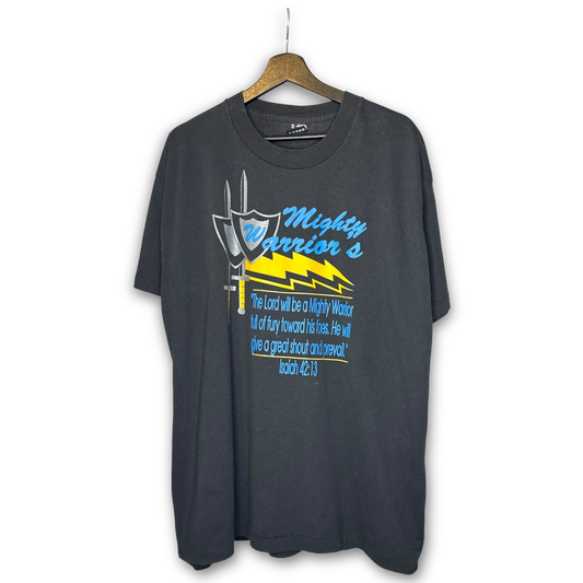 Vintage 90s Mighty Warriors Jesus T-Shirt XL Isaiah 42:13